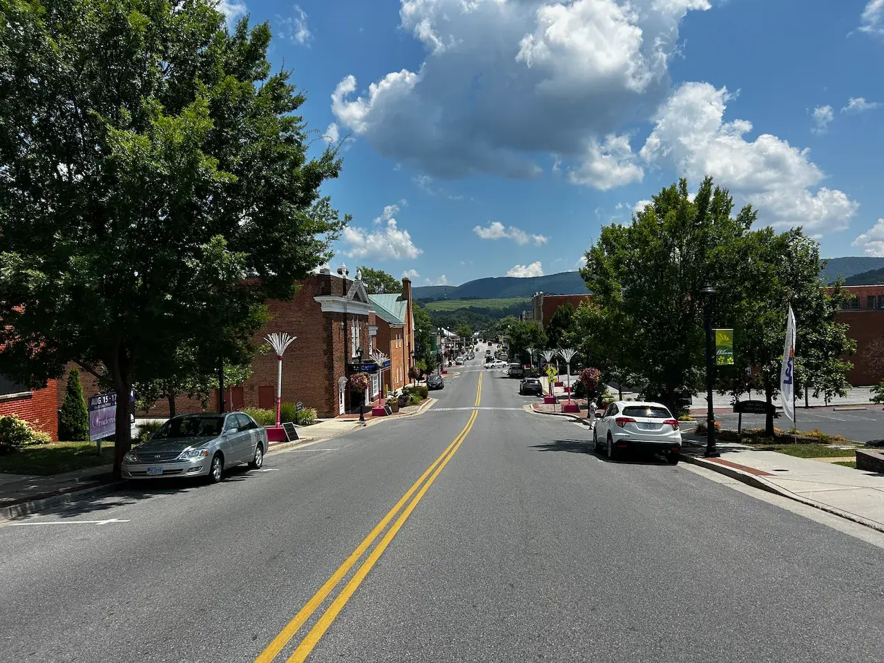 Downtown Waynesboro, Virginia, a few blocks from the lab